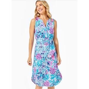 LILLY PULITZER Naila Pineapple Preppy Midi Dress XS